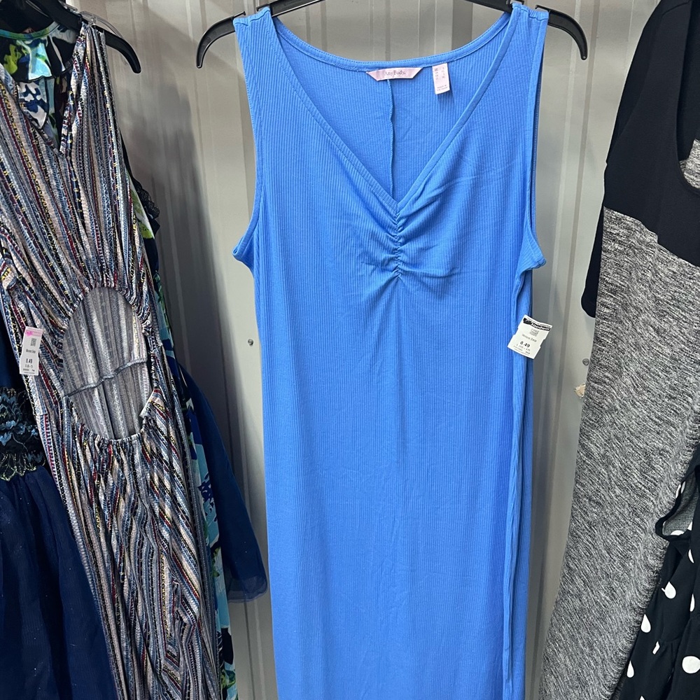 AnyBody Blue Midi Dress
